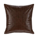 Tranquil Coasts - 20" x 20" Leather Seston Pillow - Brown