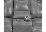 650354-S2 Conrad 2-piece Upholstered Padded Arm Motion Sofa Set Grey
