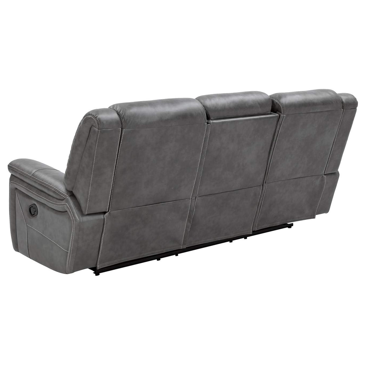 650354 Conrad Upholstered Padded Arm Motion Sofa Grey