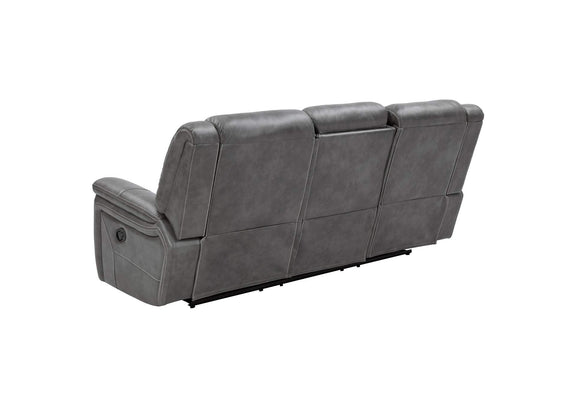 650354 Conrad Upholstered Padded Arm Motion Sofa Grey