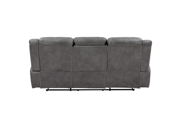 650354 Conrad Upholstered Padded Arm Motion Sofa Grey