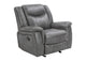 650356 Conrad Upholstered Padded Arm Glider Recliner Grey