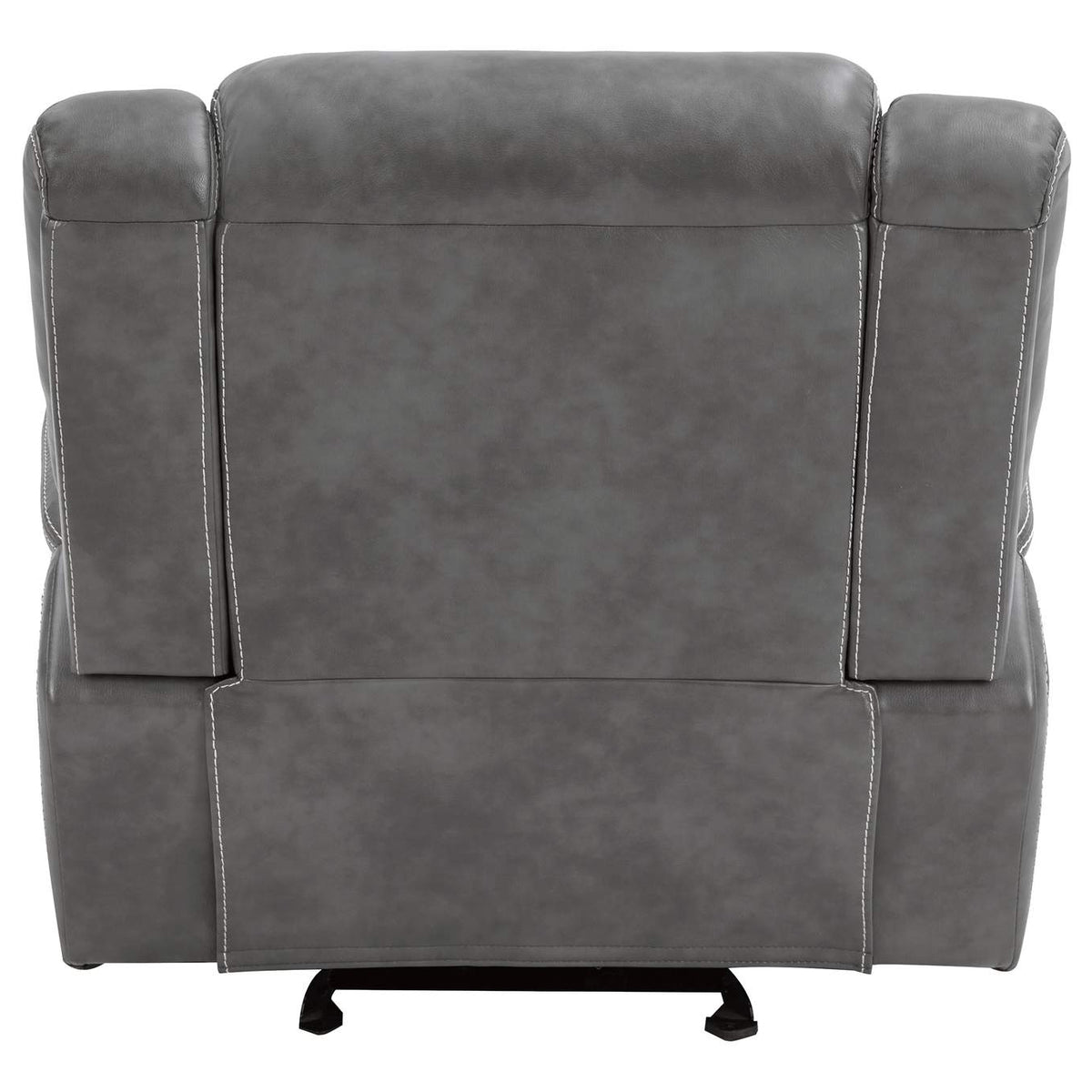 650356 Conrad Upholstered Padded Arm Glider Recliner Grey