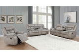 651351-S3 Greer 3-piece Upholstered Reclining Sofa Set Taupe