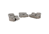 651351-S3 Greer 3-piece Upholstered Reclining Sofa Set Taupe