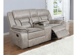 651352 Greer Upholstered Motion Reclining Loveseat Taupe