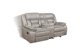 651352 Greer Upholstered Motion Reclining Loveseat Taupe