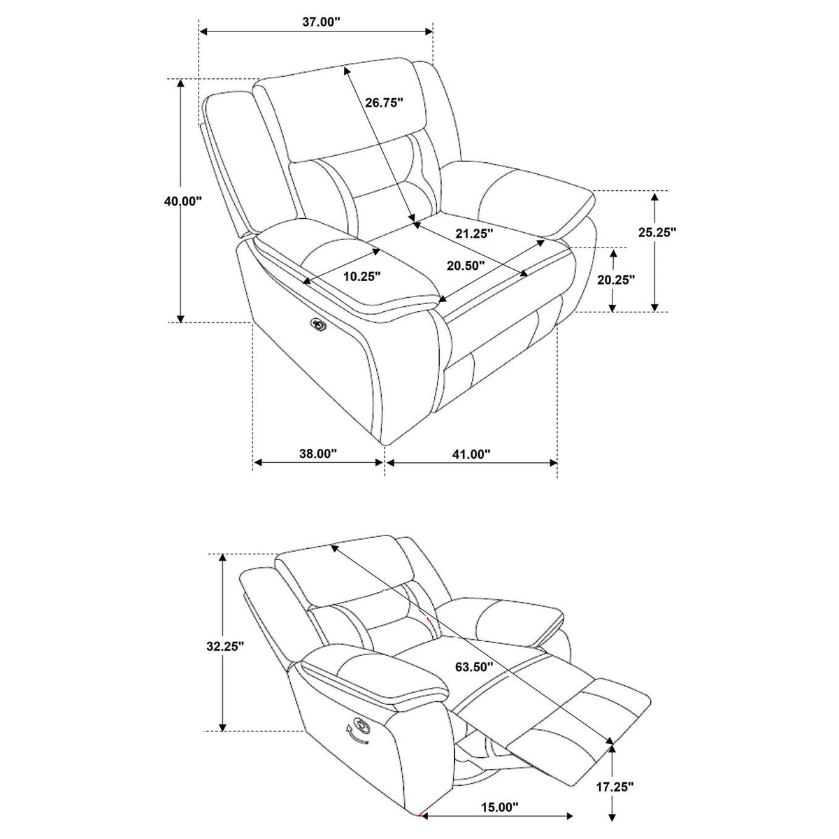 651353 Greer Upholstered Swivel Glider Recliner Chair Taupe