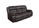 651354-S2 Greer 2-piece Upholstered Reclining Sofa Set Brown