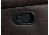 651354 Greer Upholstered Motion Reclining Sofa Brown