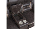 651355 Greer Upholstered Motion Reclining Loveseat Brown