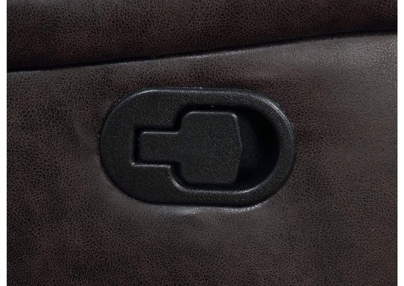 651356 Greer Upholstered Swivel Glider Recliner Chair Brown