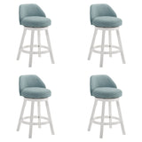 Erika - Modern Transitional Swivel Wood Counter Height Kitchen Bar Stool