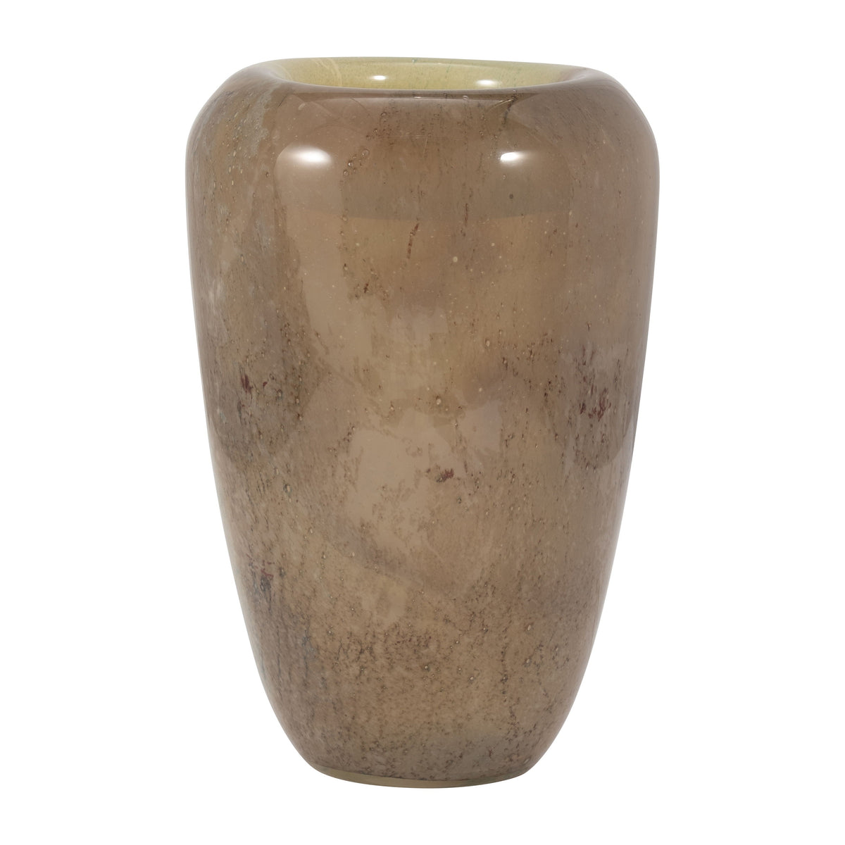 Glass 13" 2-Tone Vase - Nude
