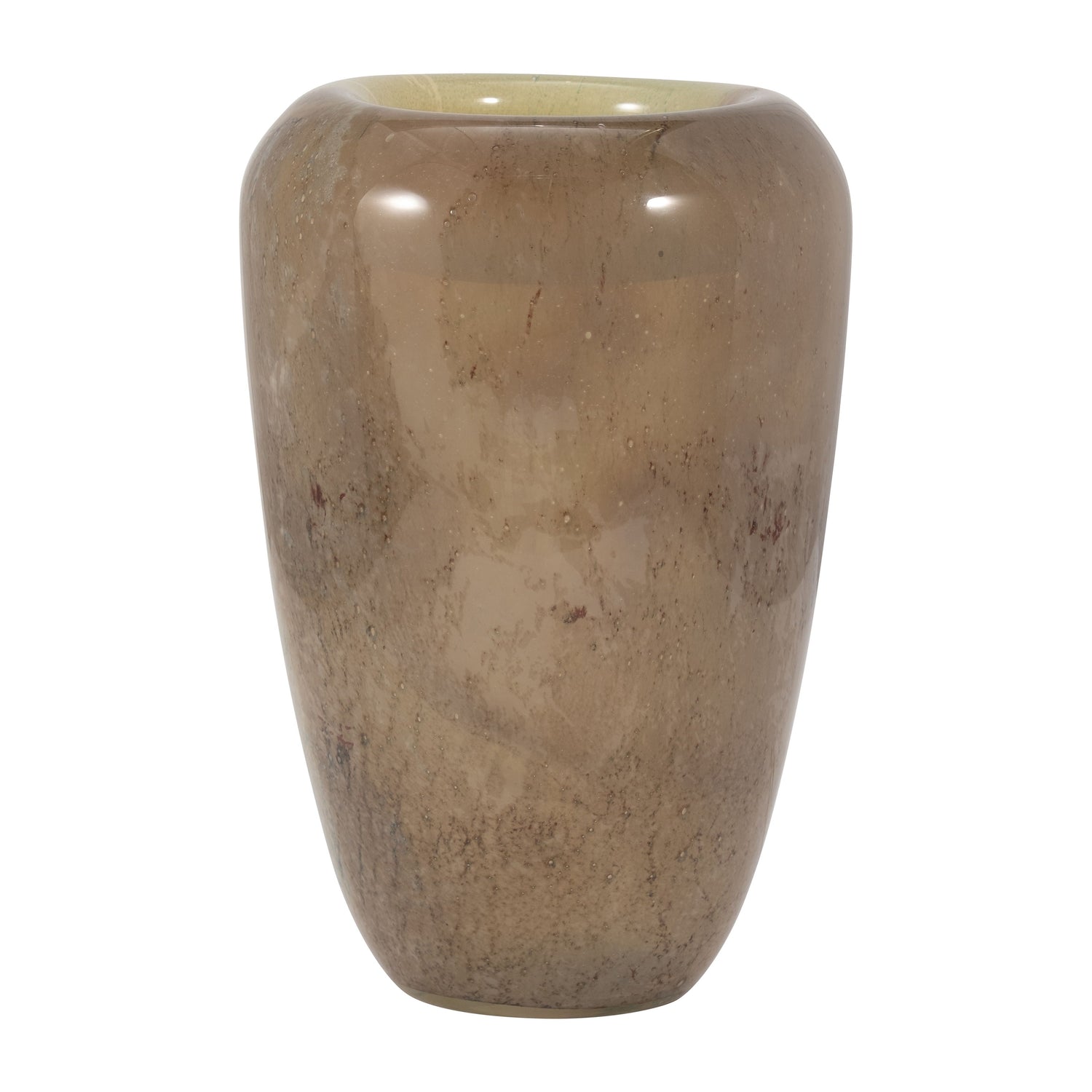 Glass 13" 2-Tone Vase - Nude
