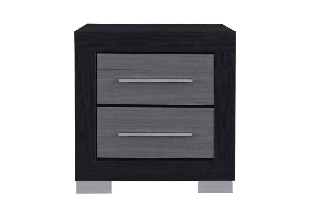 EMMA-BLACK_GREY-NS EMMA BLACK - GREY NIGHTSTAND