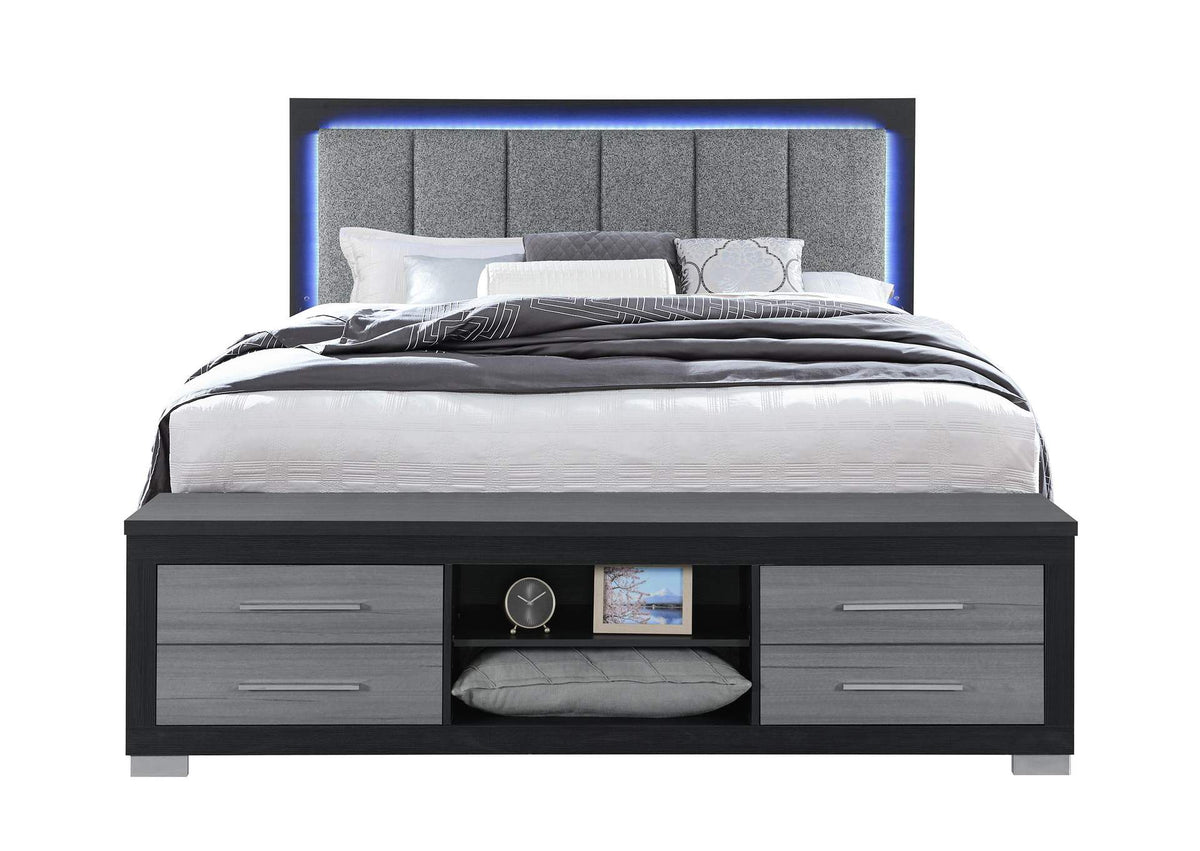 EMMA-BLACK_GREY-KB_W_LED_&_USB EMMA BLACK - GREY KING BED WITH LED AND USB