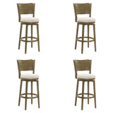 Winsley - Coastal Modern Swivel Wood Bar Height Kitchen Bar Stool