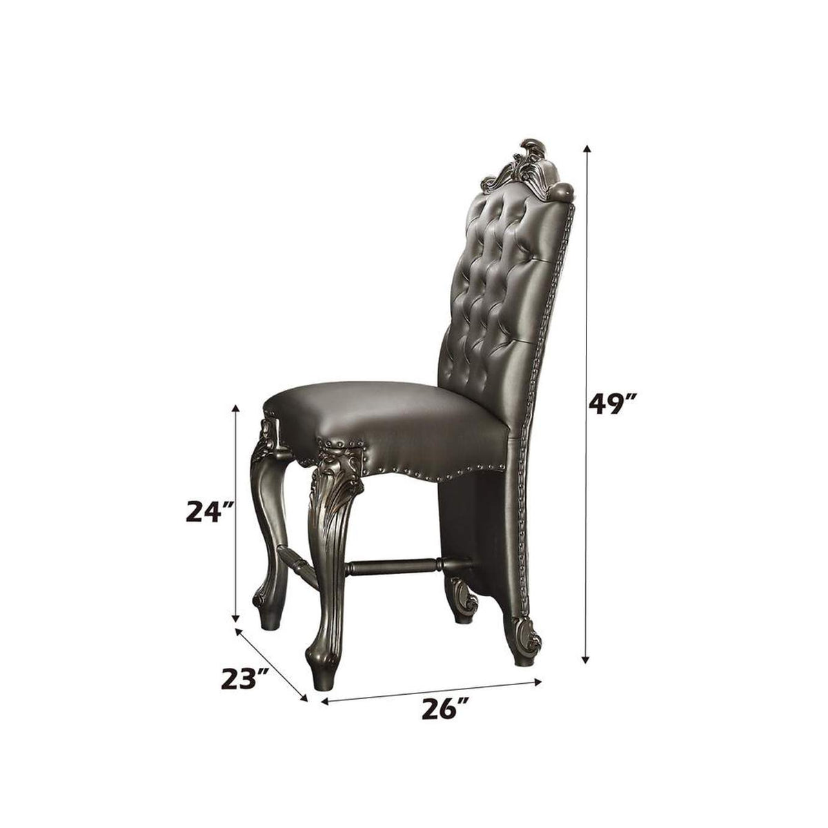 66837 Versailles Counter Height Chair - Set of 2