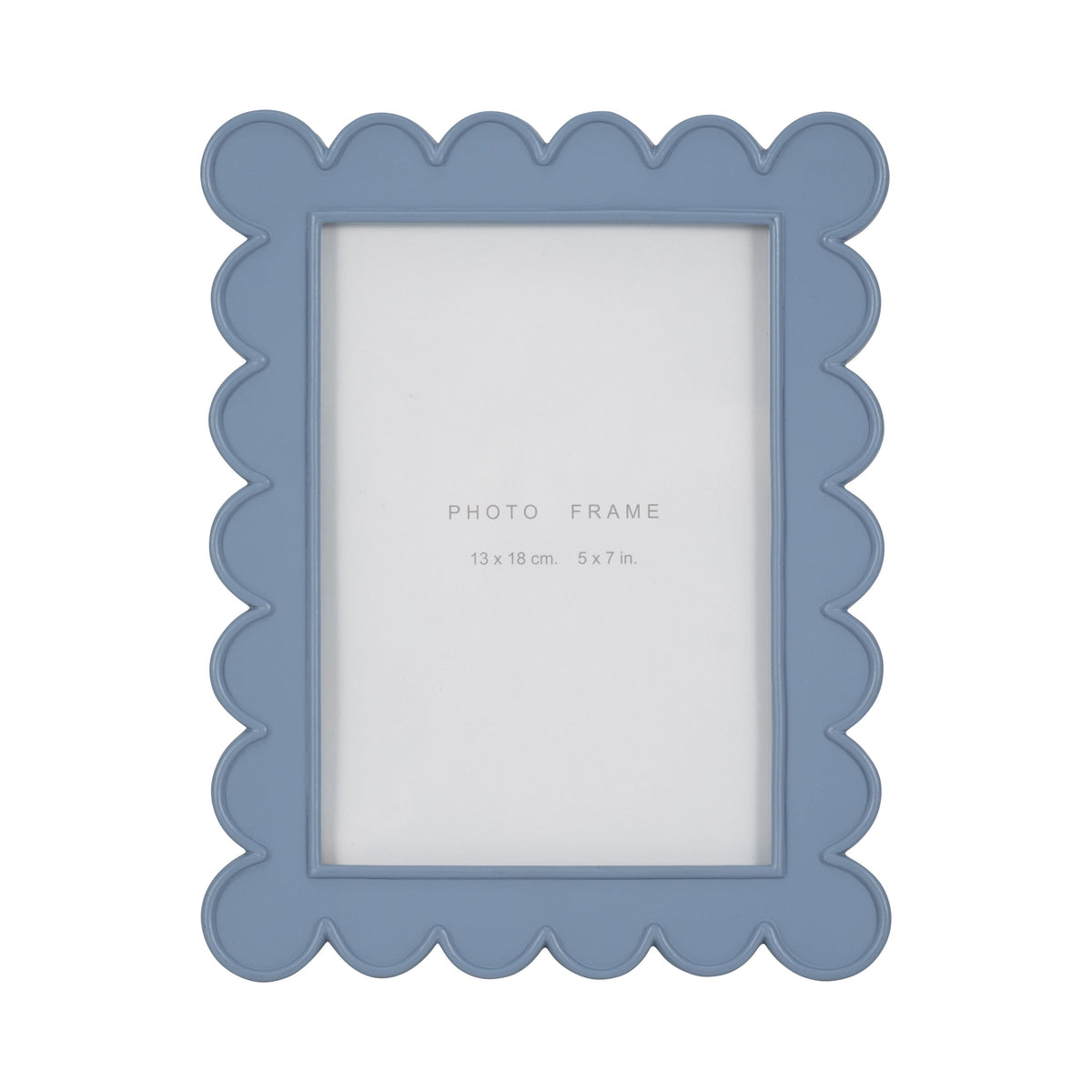 5" X 7" Scallop Edge Photo Frame - Blue