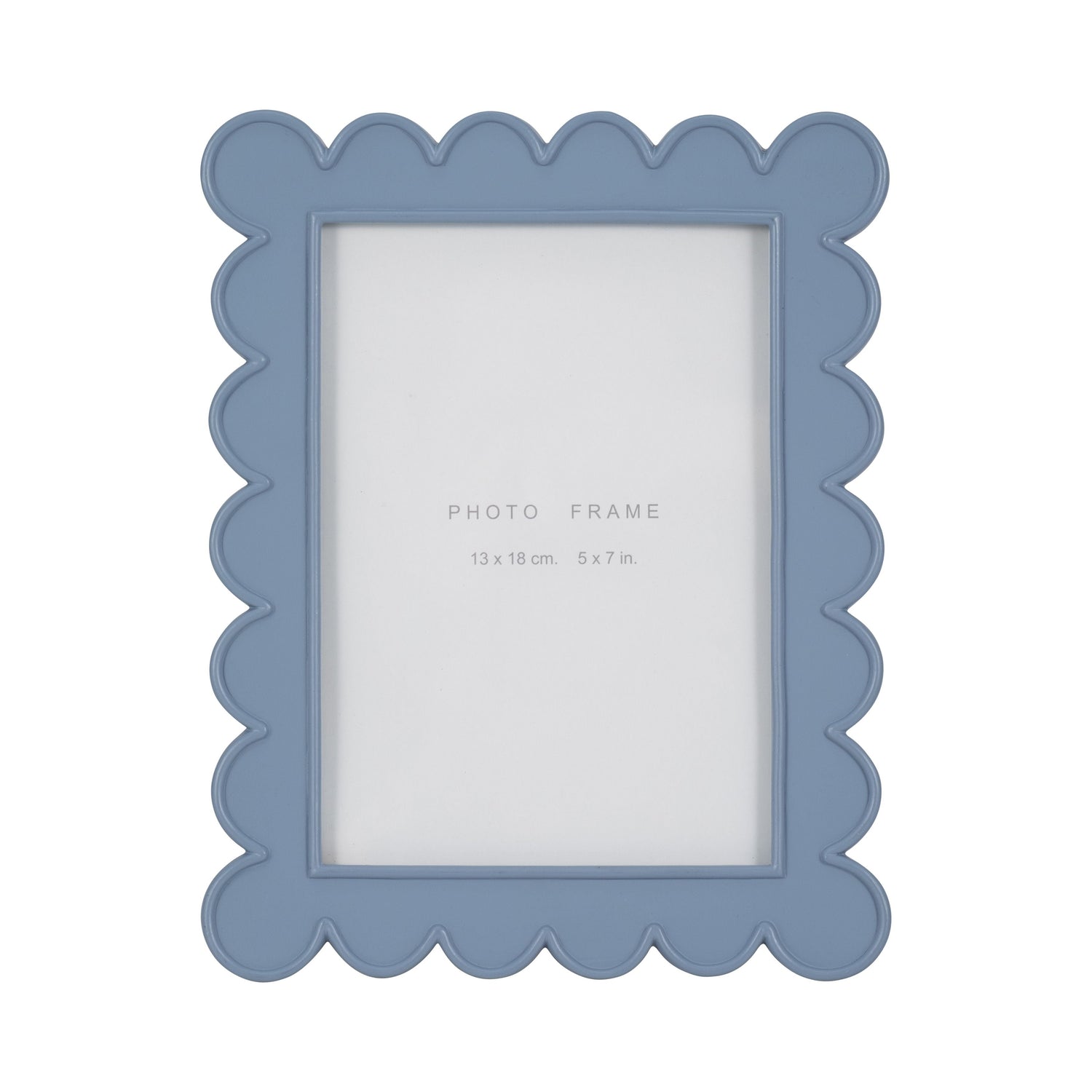 5" X 7" Scallop Edge Photo Frame - Blue