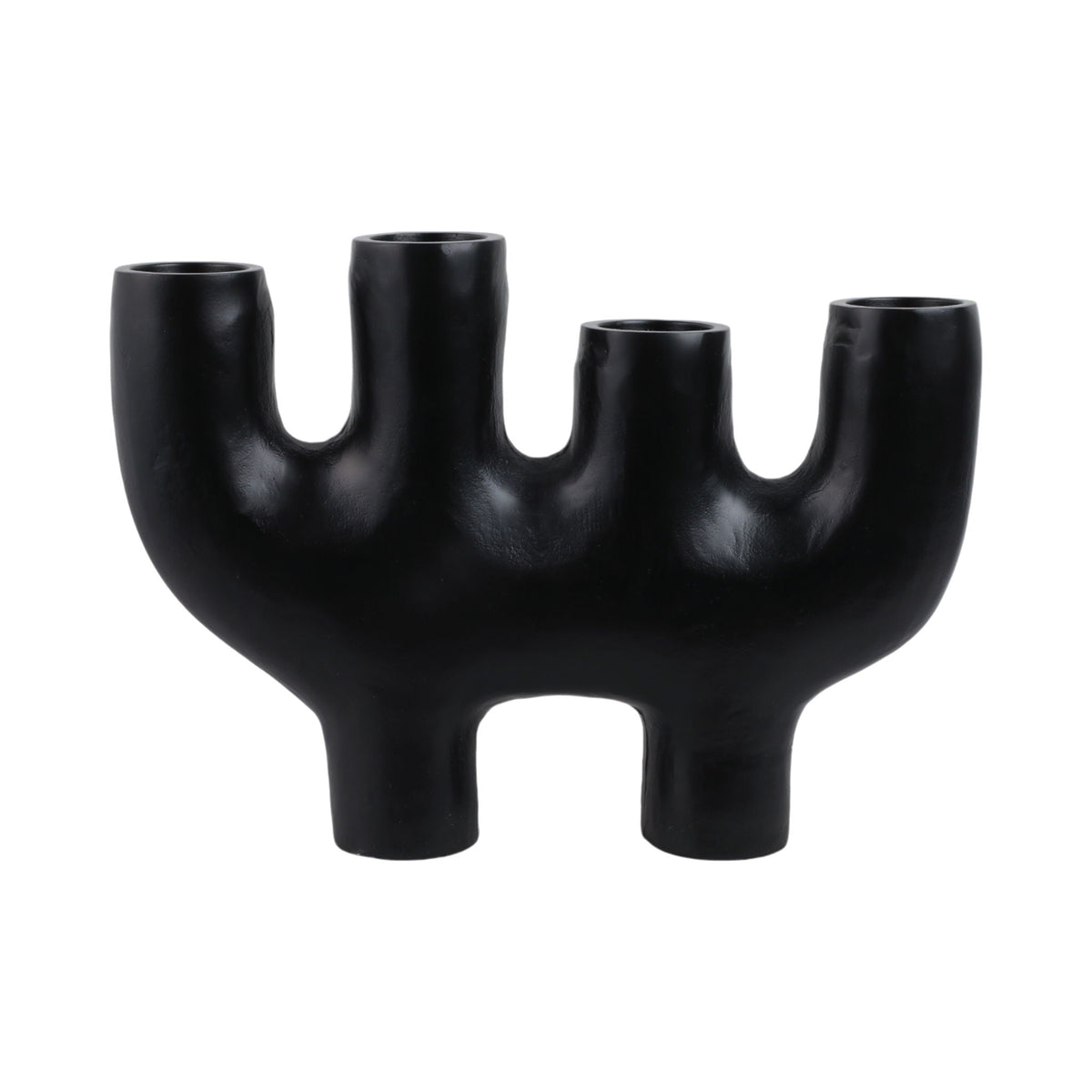 24" x 18" Sculptural 4-Pillar Holder - Black