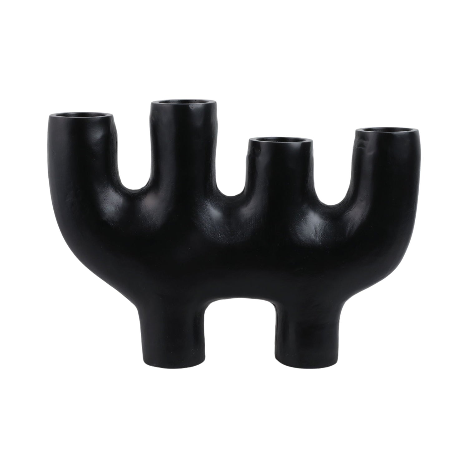 24" x 18" Sculptural 4-Pillar Holder - Black