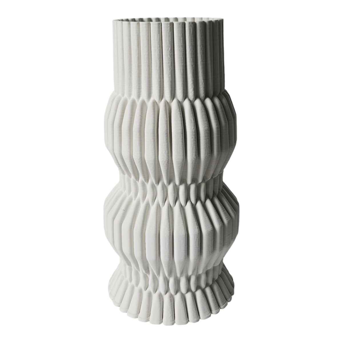 Atherton Large 3D Printed Vase - White