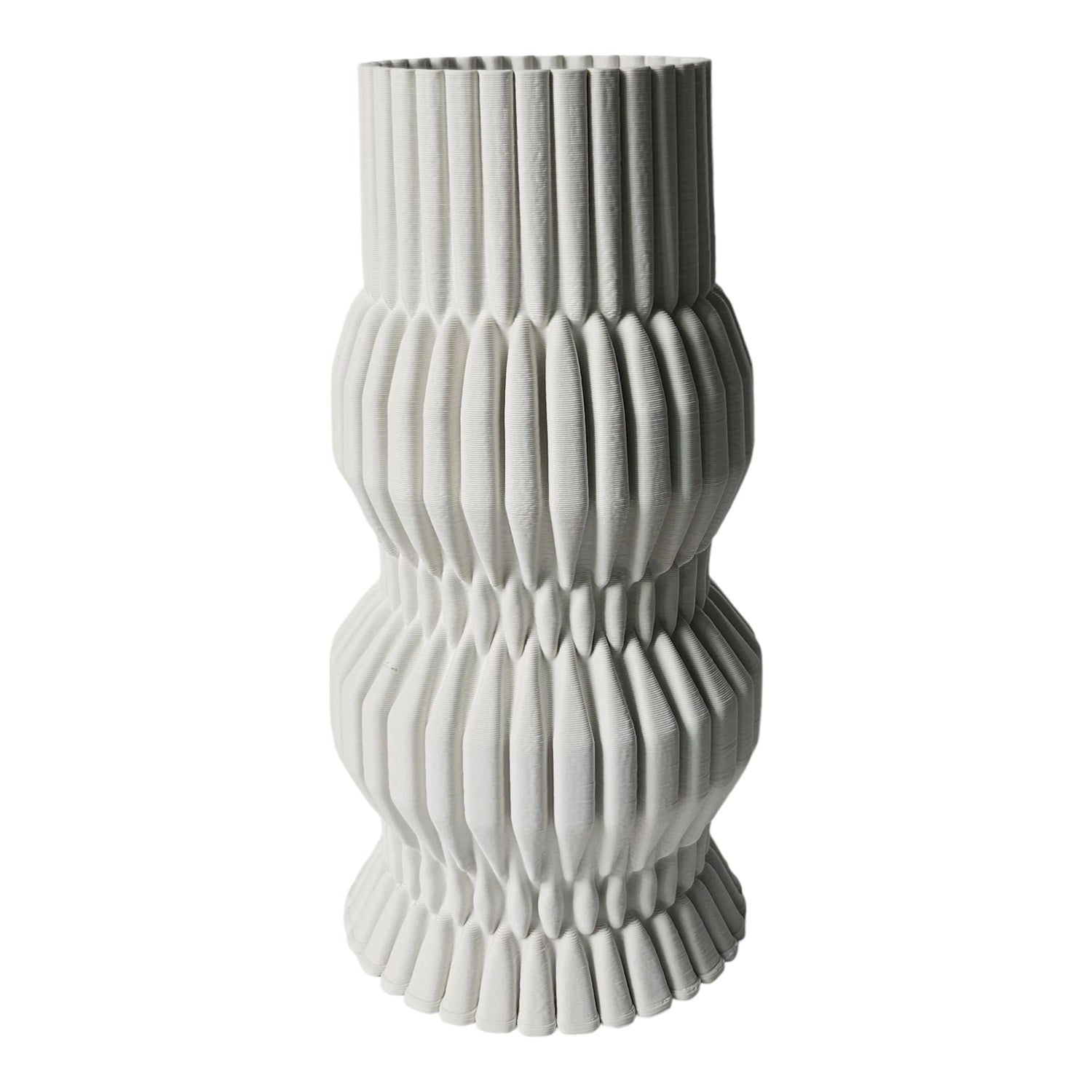 Atherton Large 3D Printed Vase - White