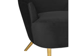 TOV-IHS44150 Julia Black Velvet Wingback Chair