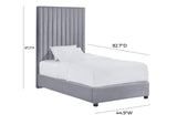 TOV-B126 Arabelle Grey Bed Twin