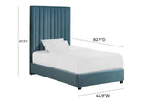 TOV-B127 Arabelle Sea Blue Twin Bed