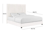 TOV-B68251 Arabelle White Velvet Queen Bed
