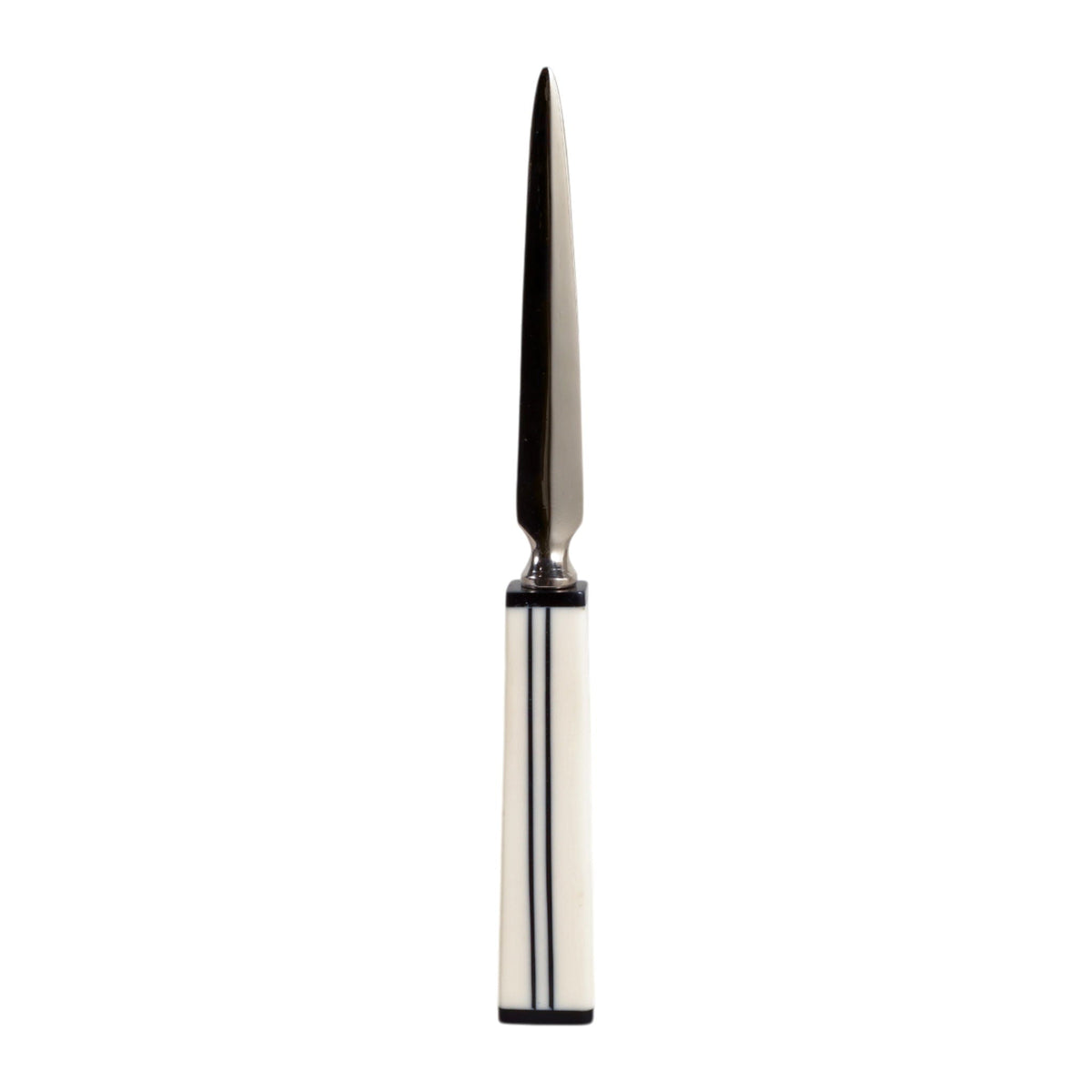 9" Letter Opener Resin Handle - White / Black