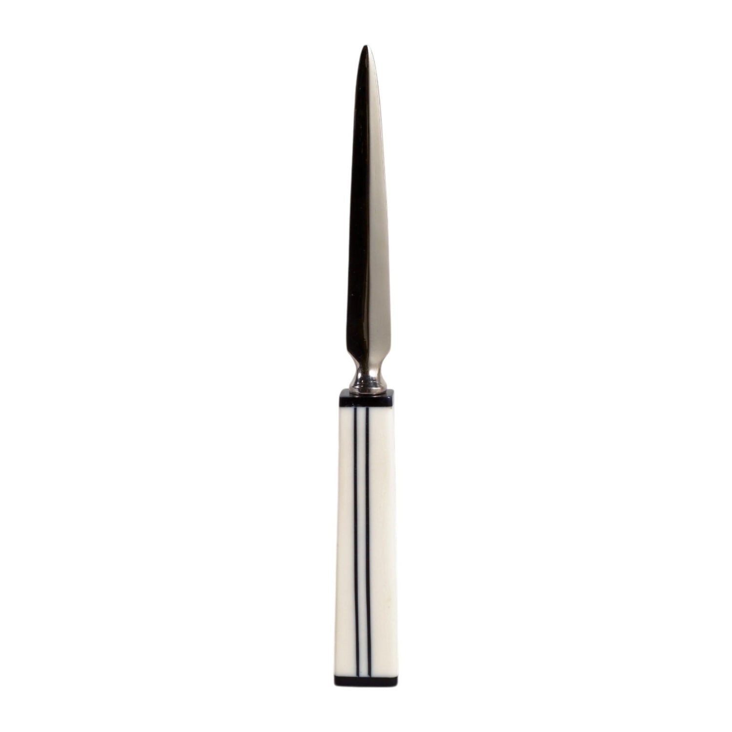 9" Letter Opener Resin Handle - White / Black