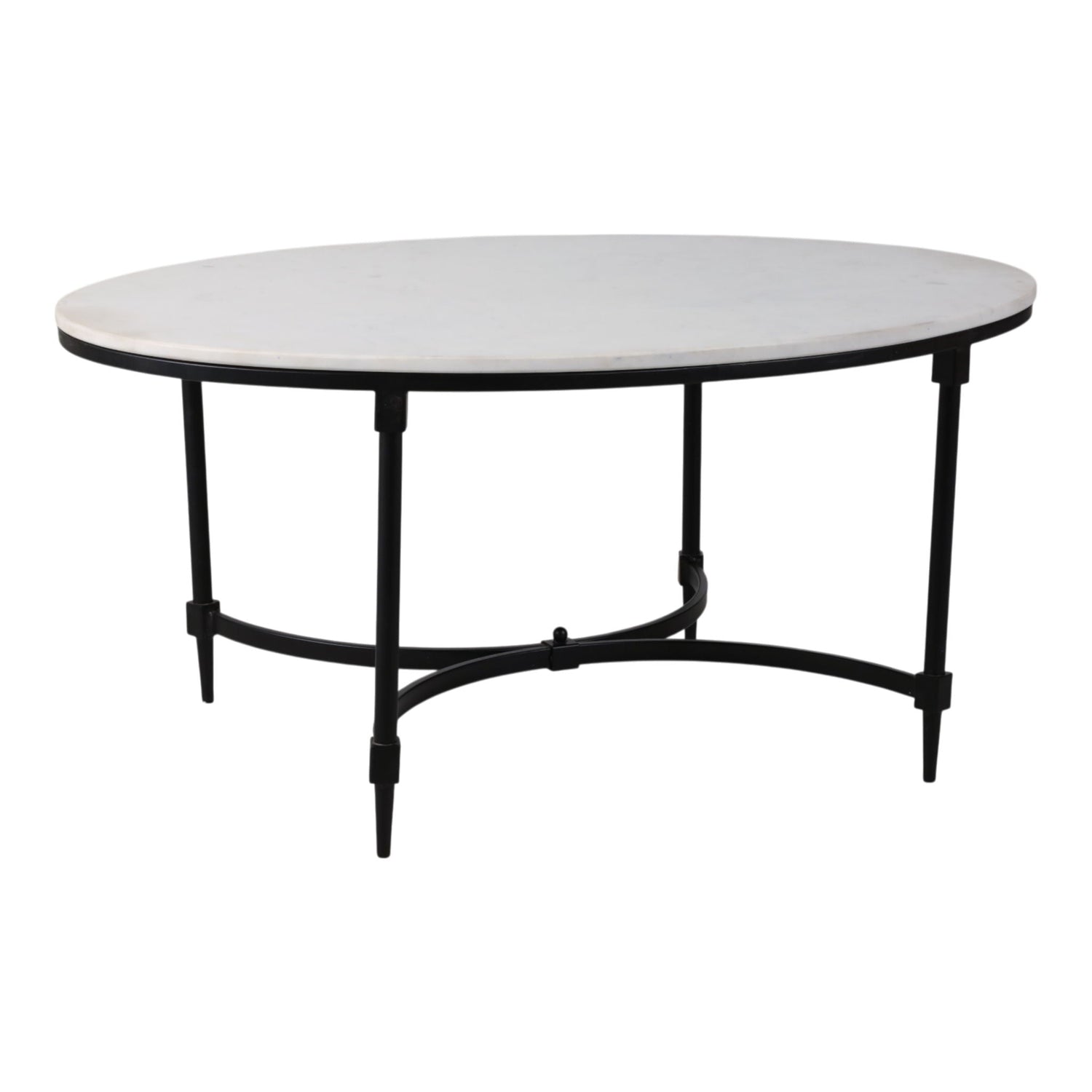 36" x 17" Winslow Marble Top Coffee Table - Gray / Black