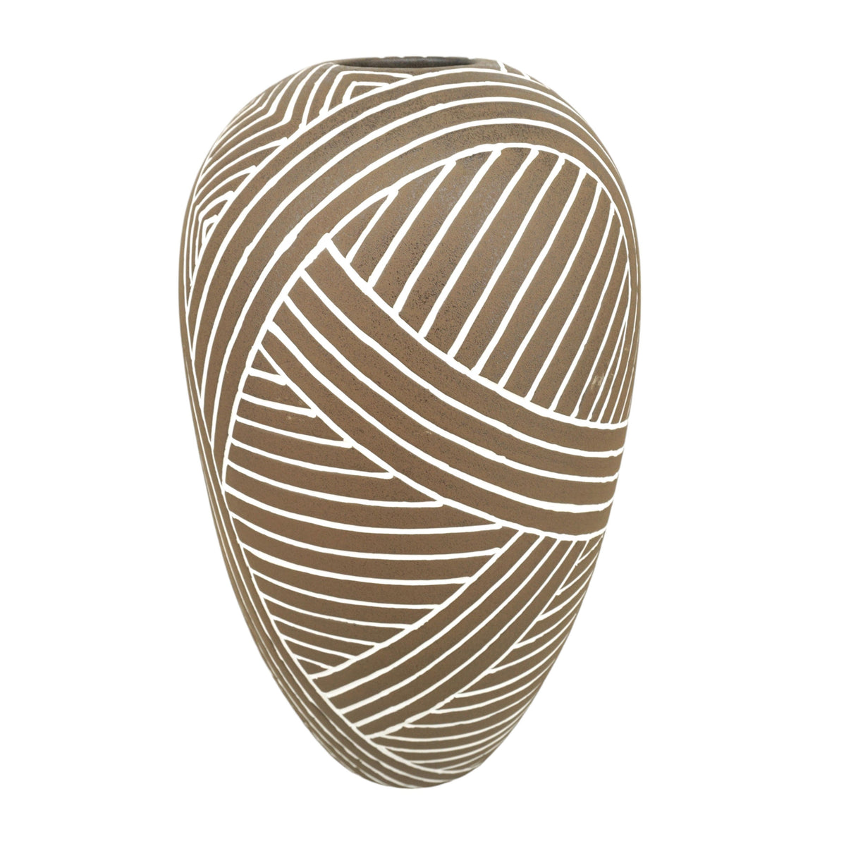 Niles Oversized Ceramic Vase - Brown