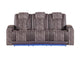 U8000-BROWN-PRS_W_PHR_DDT_WC_+_LED U8000 BROWN POWER REC SOFA W - PHR, DDT, READING LIGHT & LED LIGHT