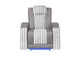 U8000-GREY-PR_W_PHR_+_LED U8000 GREY POWER RECLINER WITH POWER HEADREST & LED LIGHT
