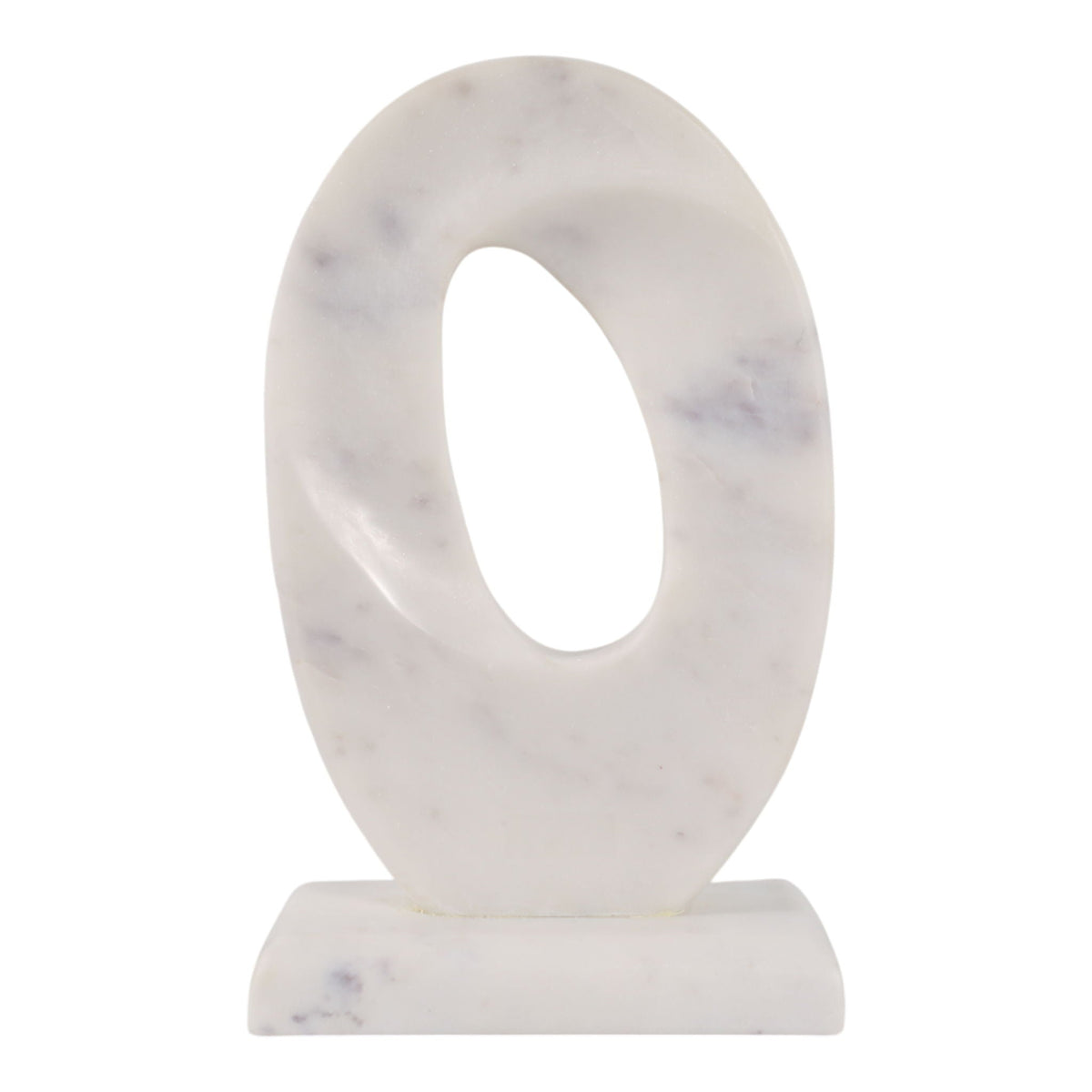 12" Louvine Small Carved Marble Statuary - Beige