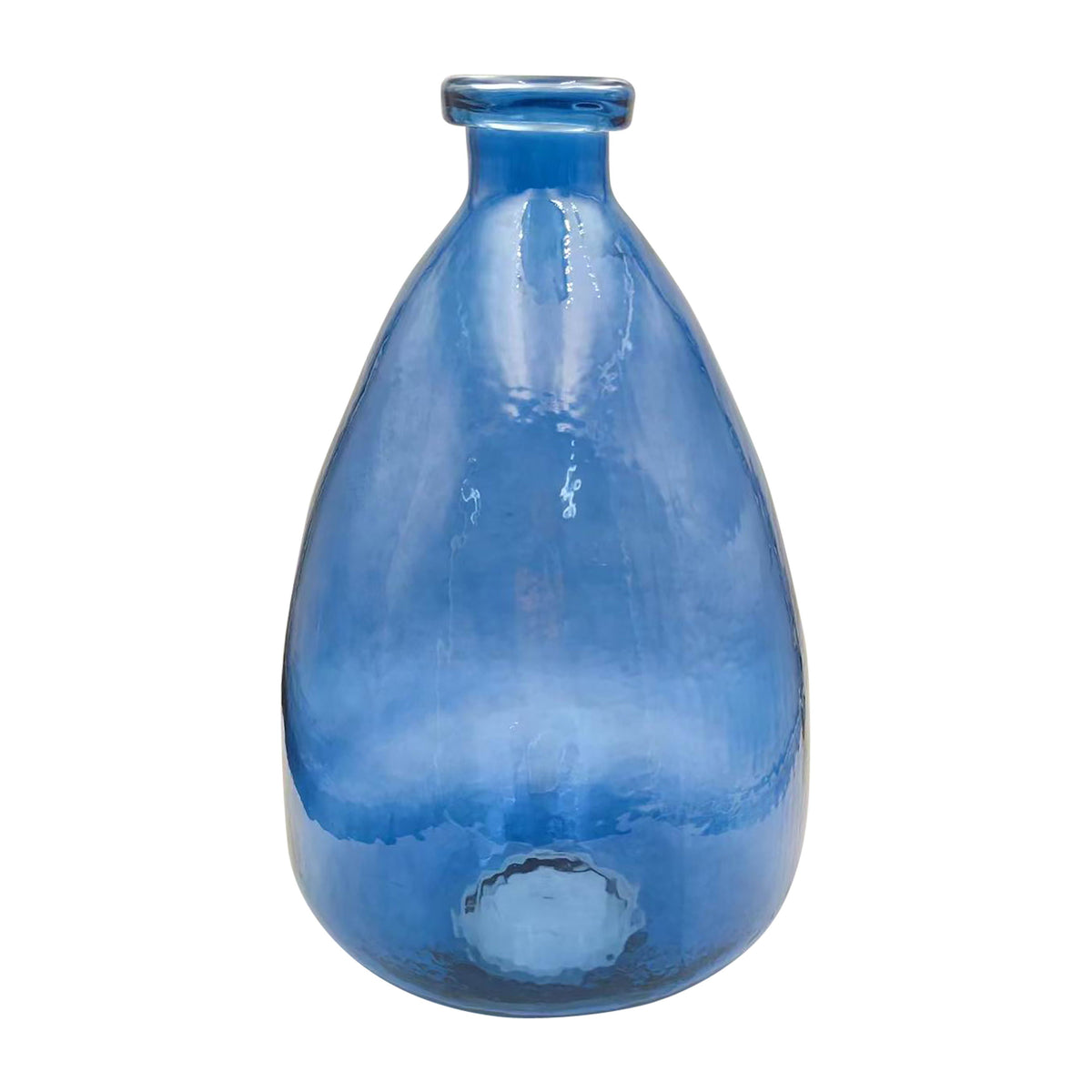 Glass 19" Balloon Vase - Blue