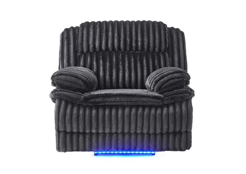 U8686-BLACK_P1-PR_W_LED U8686 BLACK POWER RECLINER WITH LED