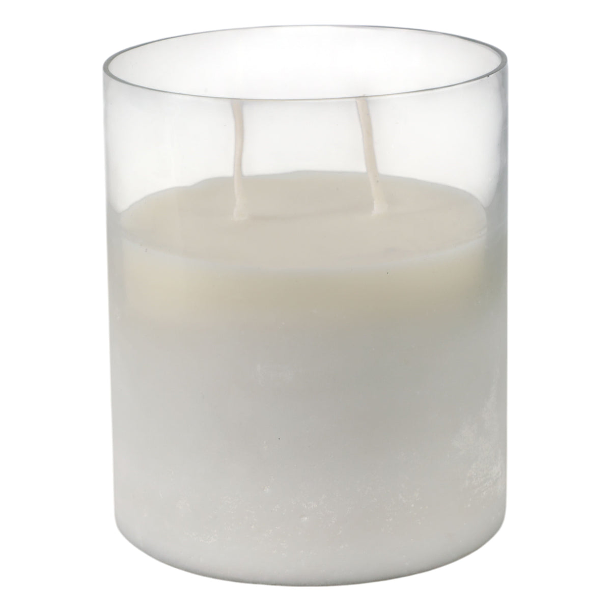 5" Jasmine Frosted Glass Candle - Clear / Frost