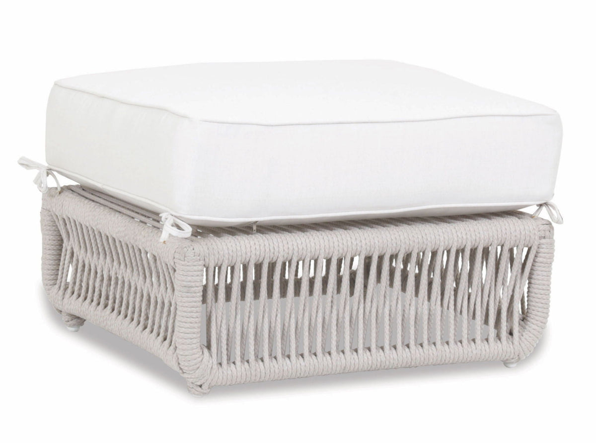 Dana - Rope Ottoman, With Self Welt - Linen Canvas