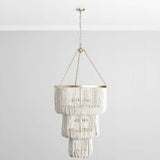 Amanda - Beaded Chandelier - White