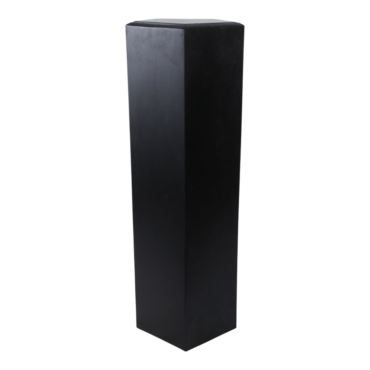 Avzar Large Wood And Marble Pedestal - Black
