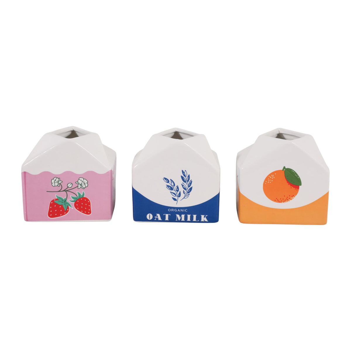 4" Juice & Milk Carton Pencil Cups (Set of 3) - Multi