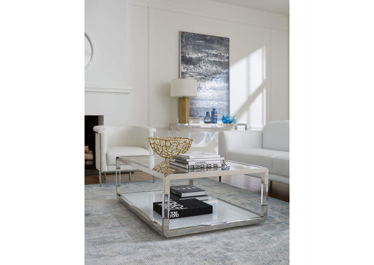 8YW421 Jasper Coffee Table In Acrylic - White Glass - Pss