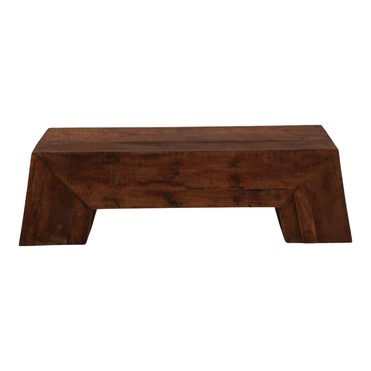 60" x 18" Reclaimed Wood Angled Bench - Natural