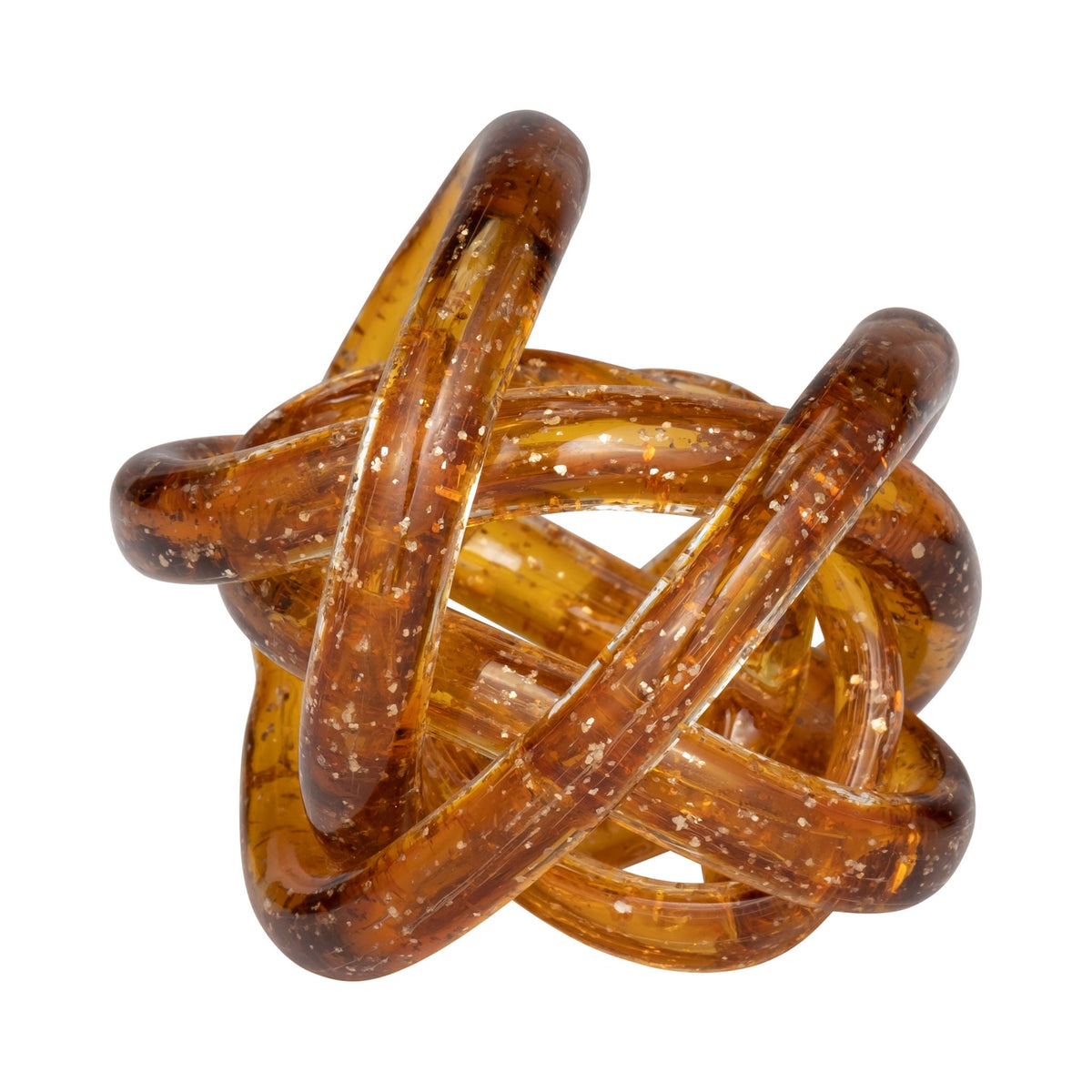 4" Glass Knot - Amber